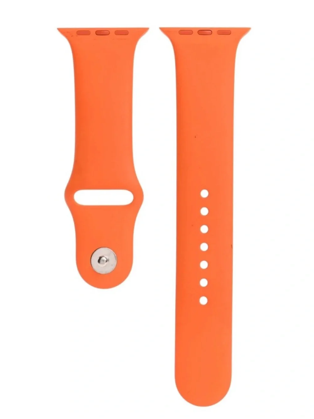 Hermès Edition Apple Watch with White and Orange Sport Bands (Series 11 - 42 mm)